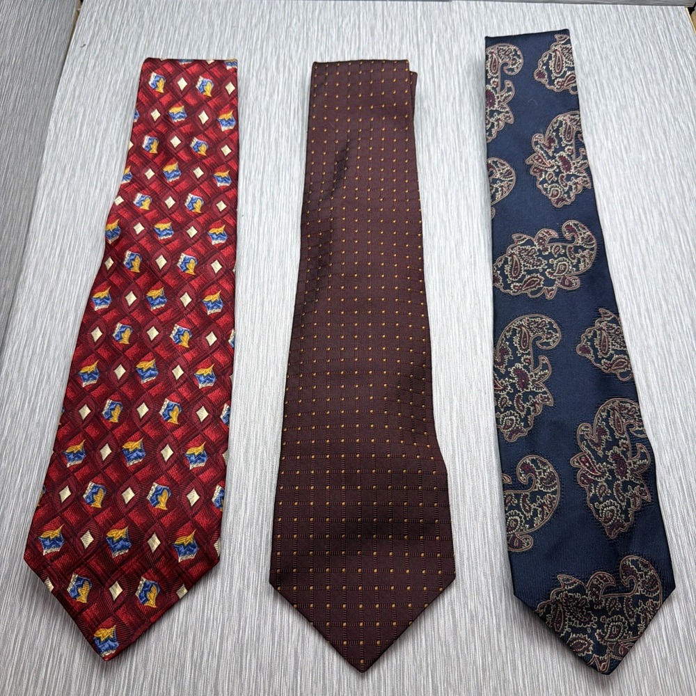 Robert Talbott Silk Tie Lot 3 Best of Class Nordstrom Paisley Geometric